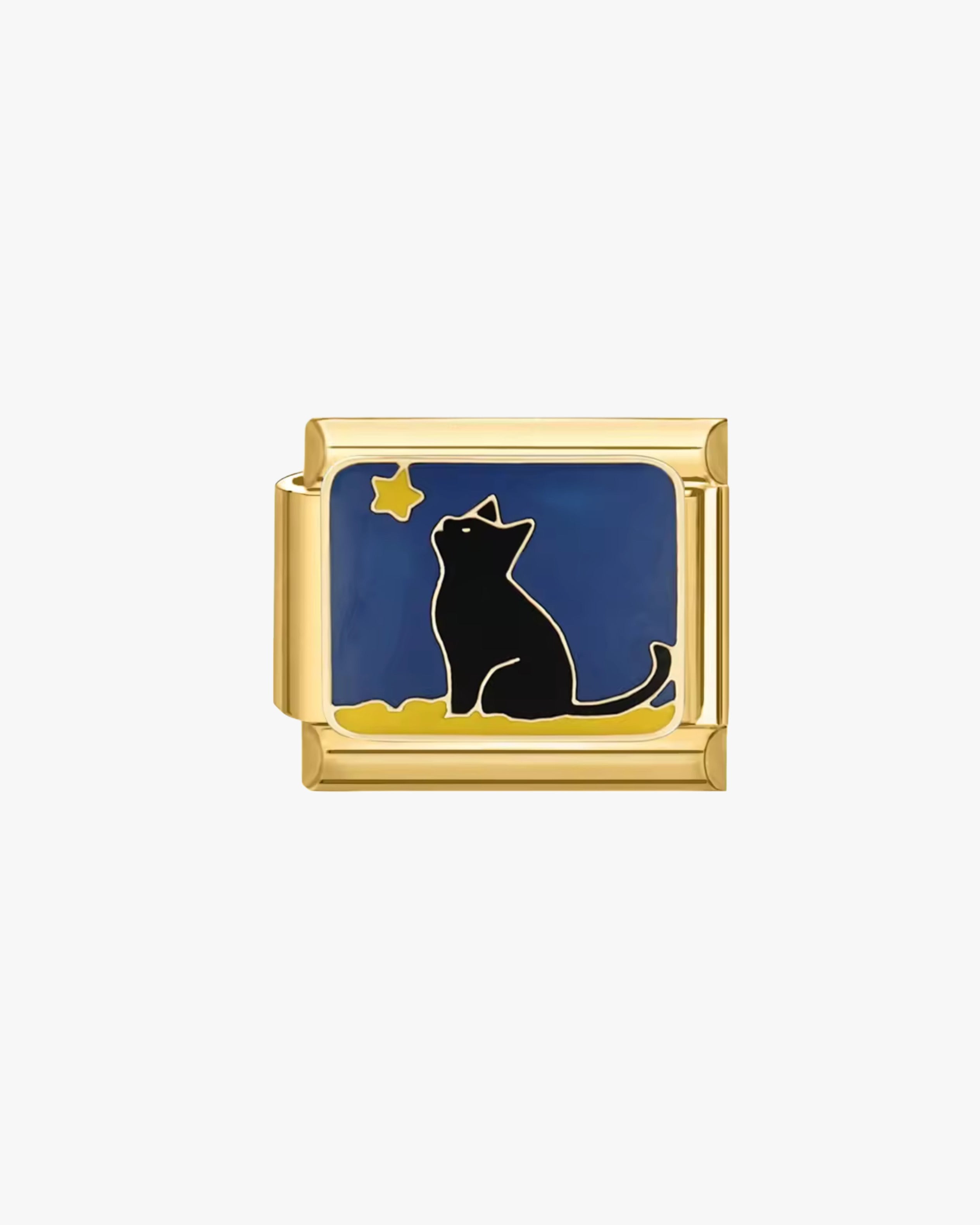 NIGHT CAT CHARM - GOLD