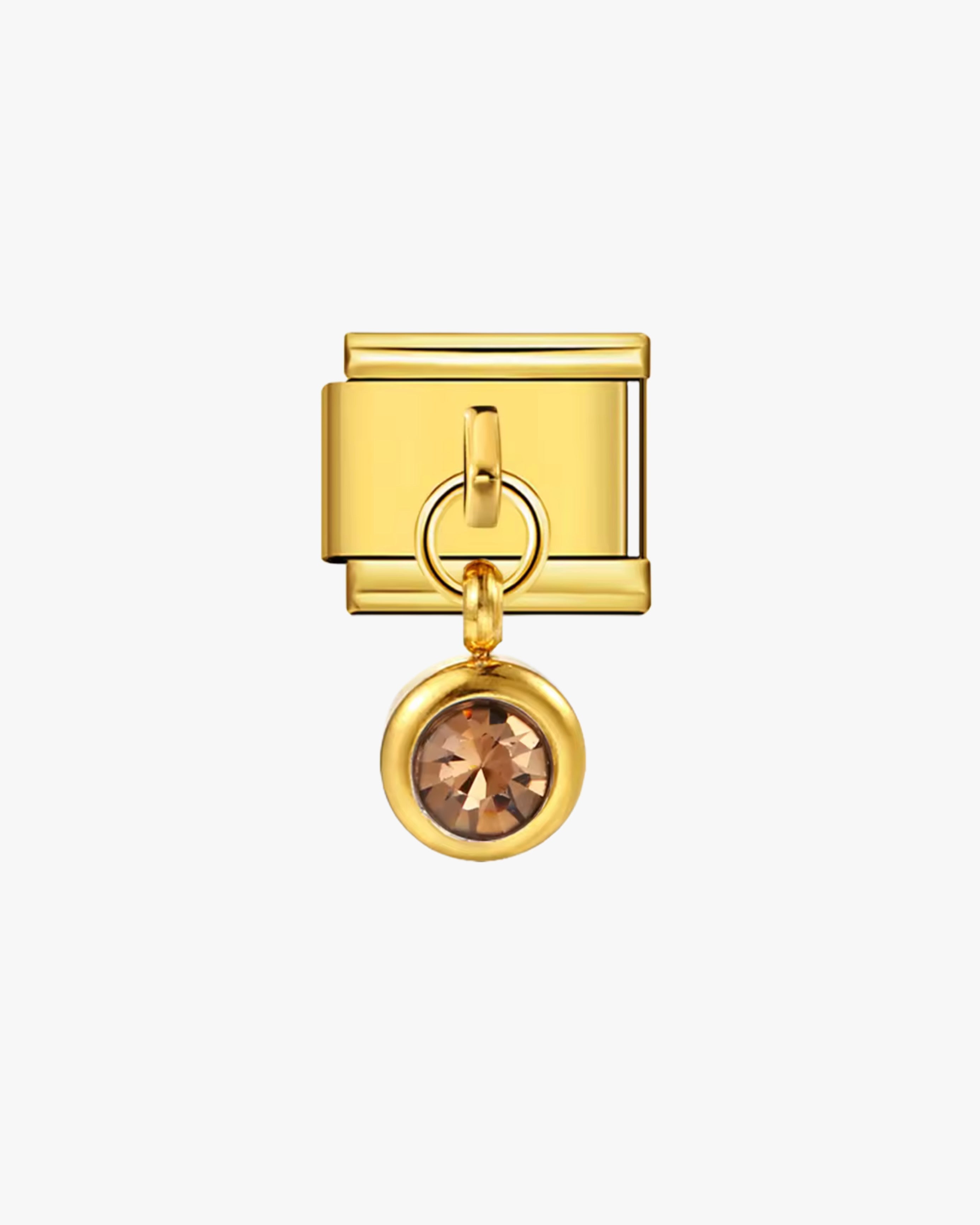 ORANGE LONG CHARM - GOLD