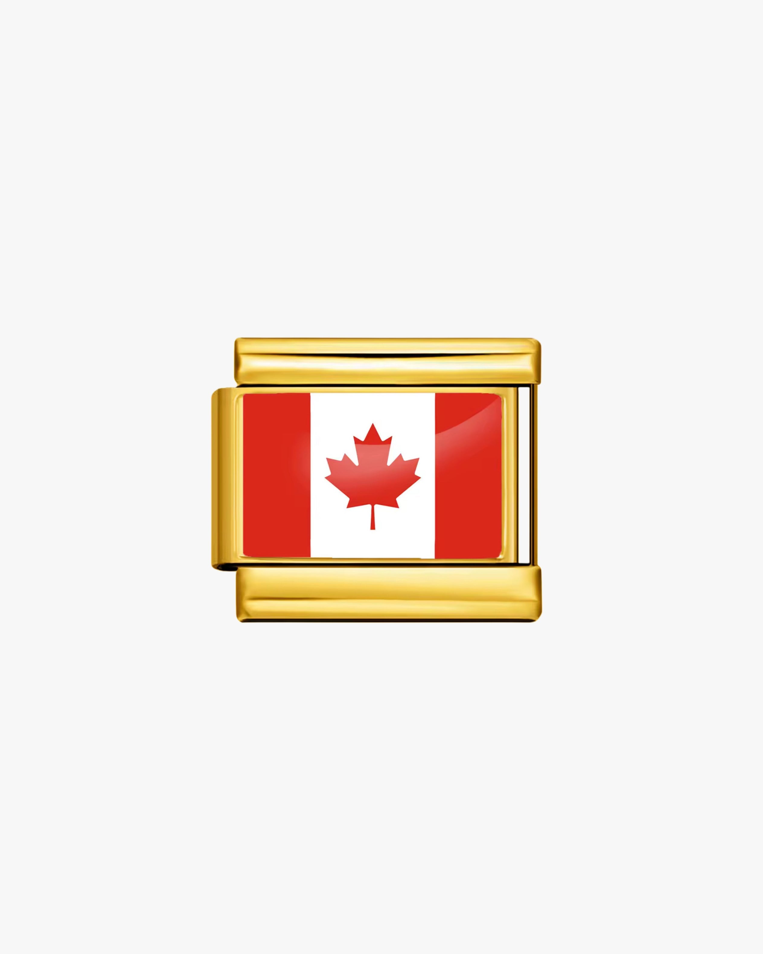 CANADA FLAG CHARM - GOLD