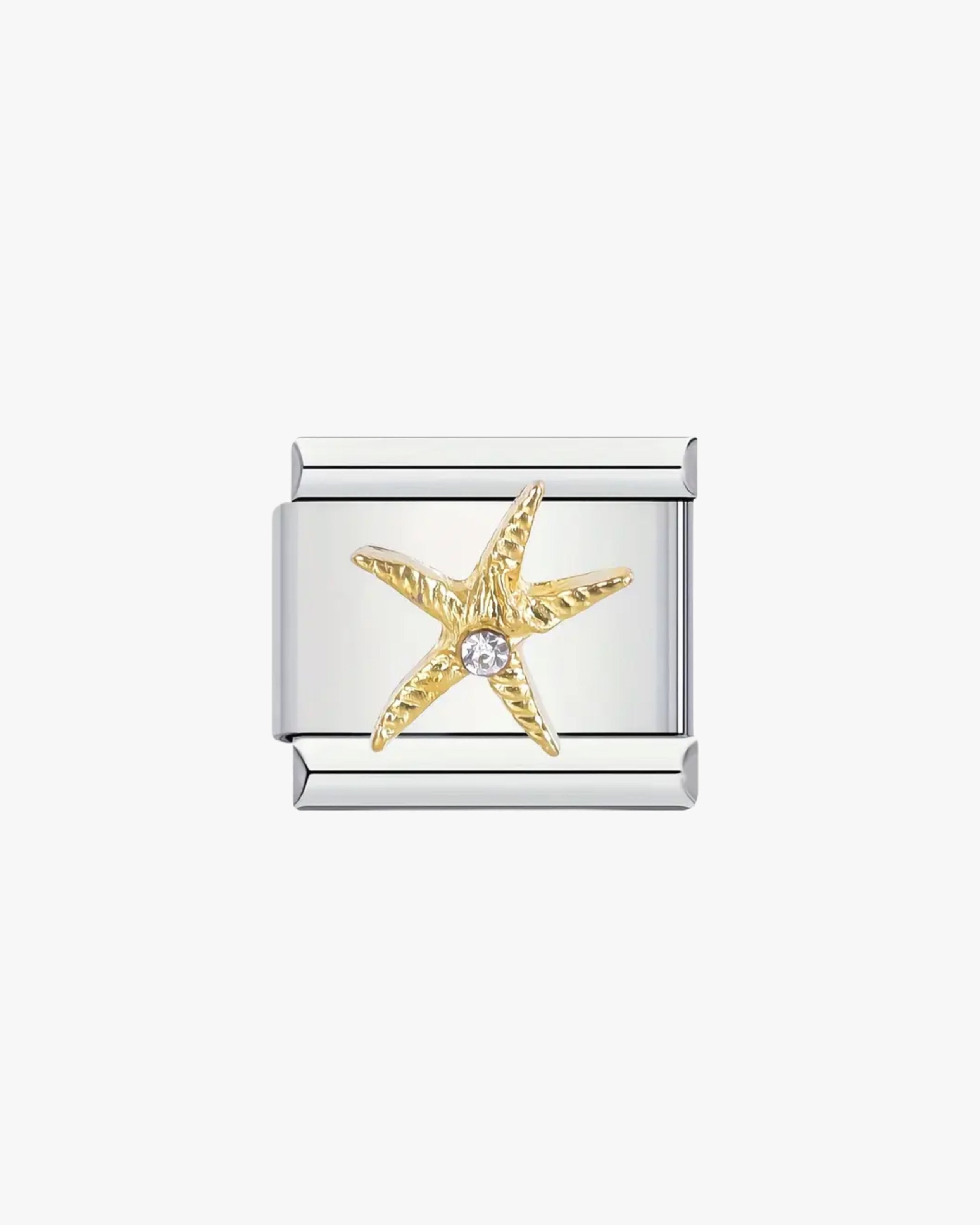 GOLD STARFISH CHARM - SILVER