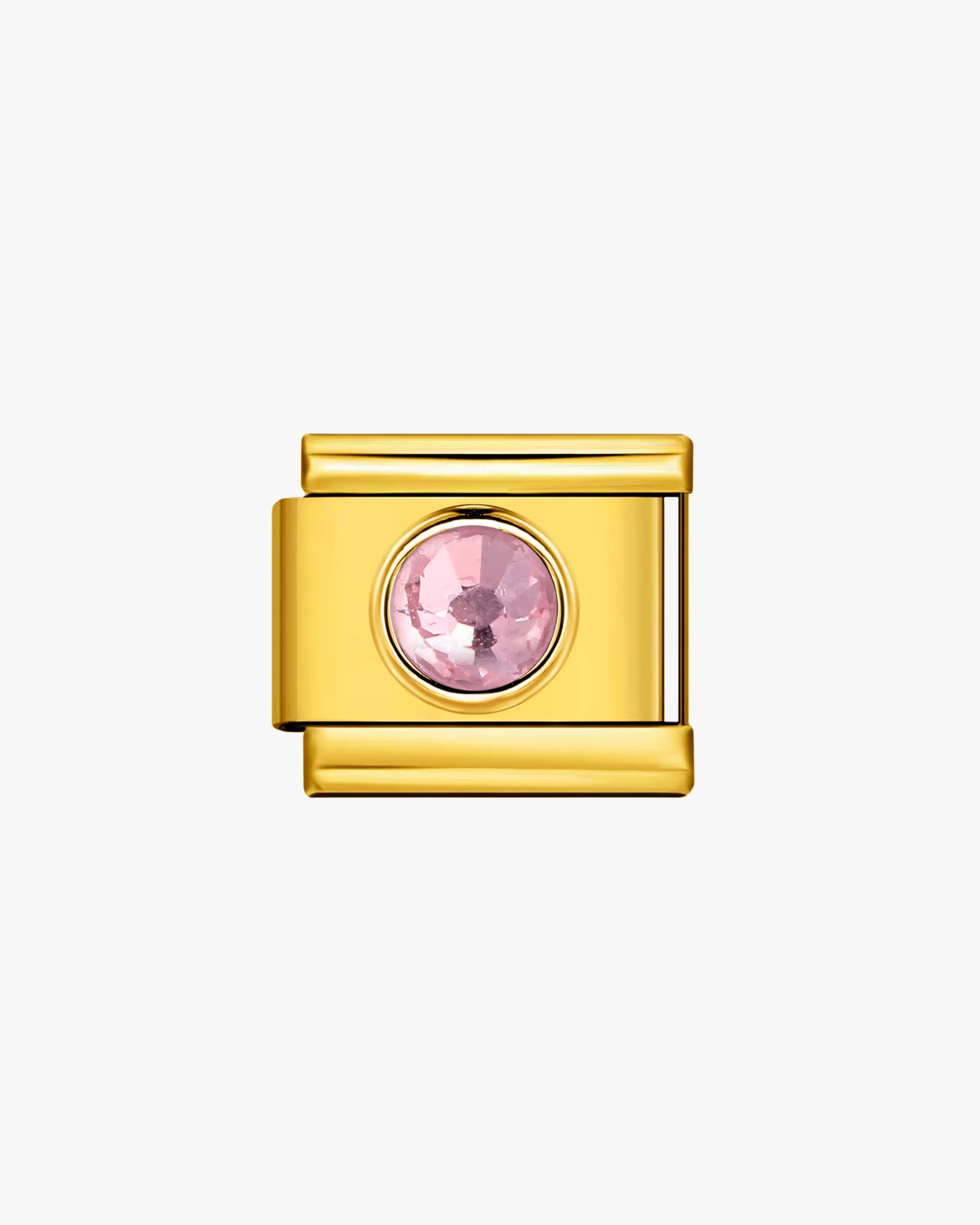 PINK CRYSTAL CHARM - GOLD