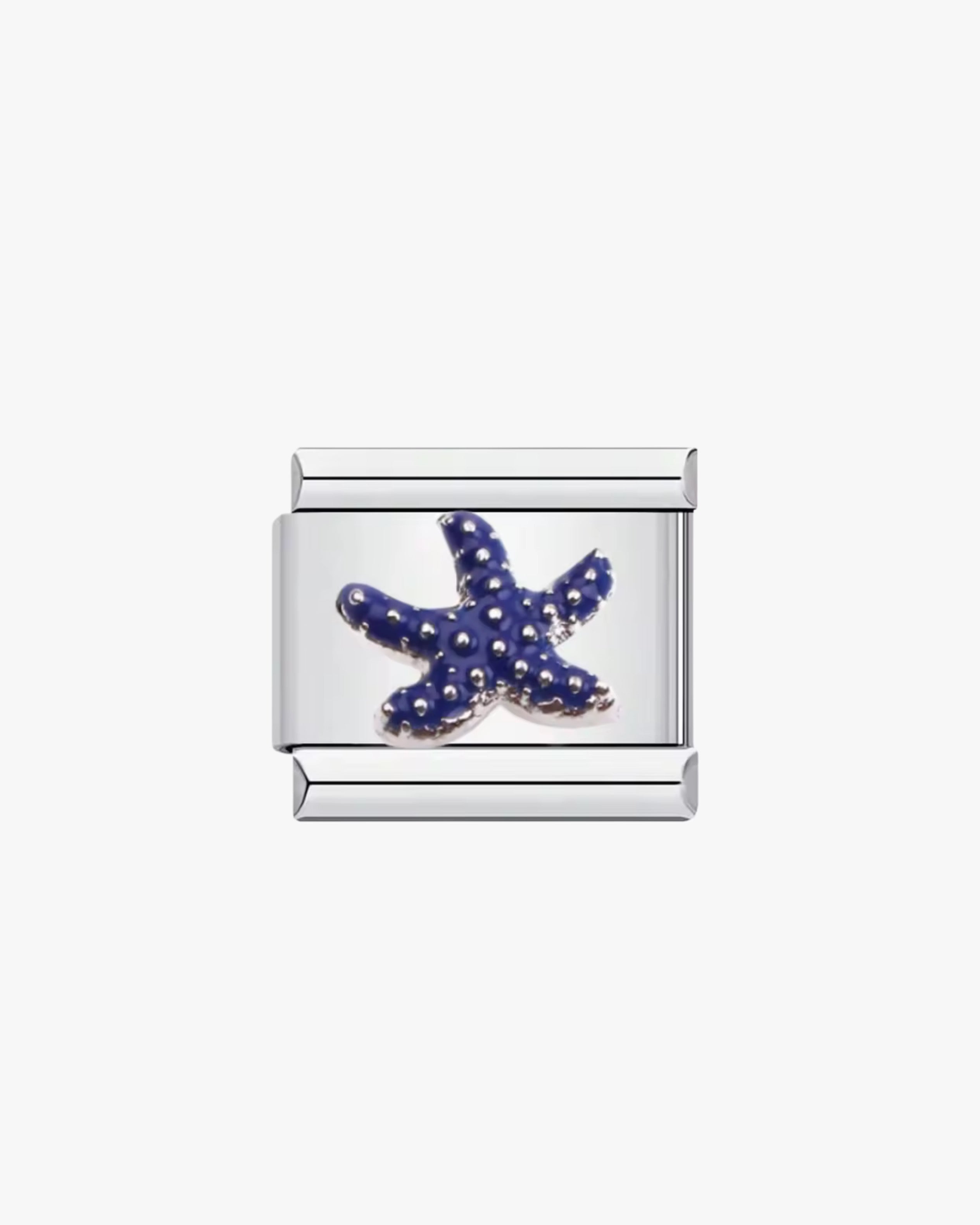 BLUE STARFISH CHARM - SILVER