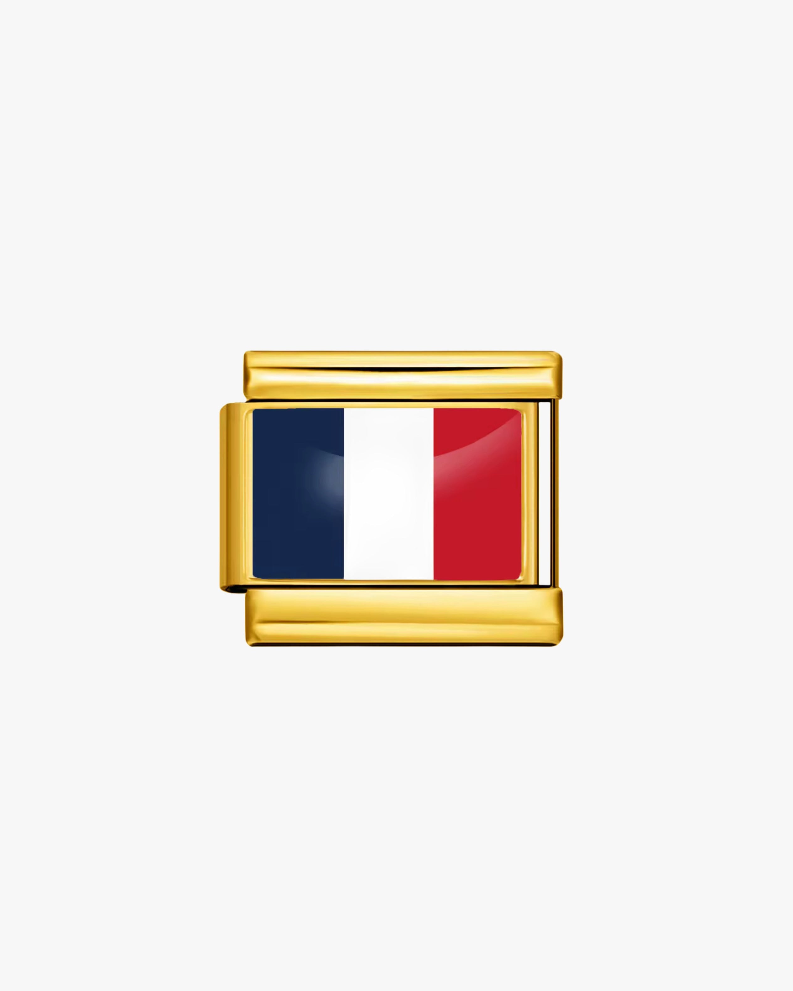 FRANCE FLAG CHARM - GOLD