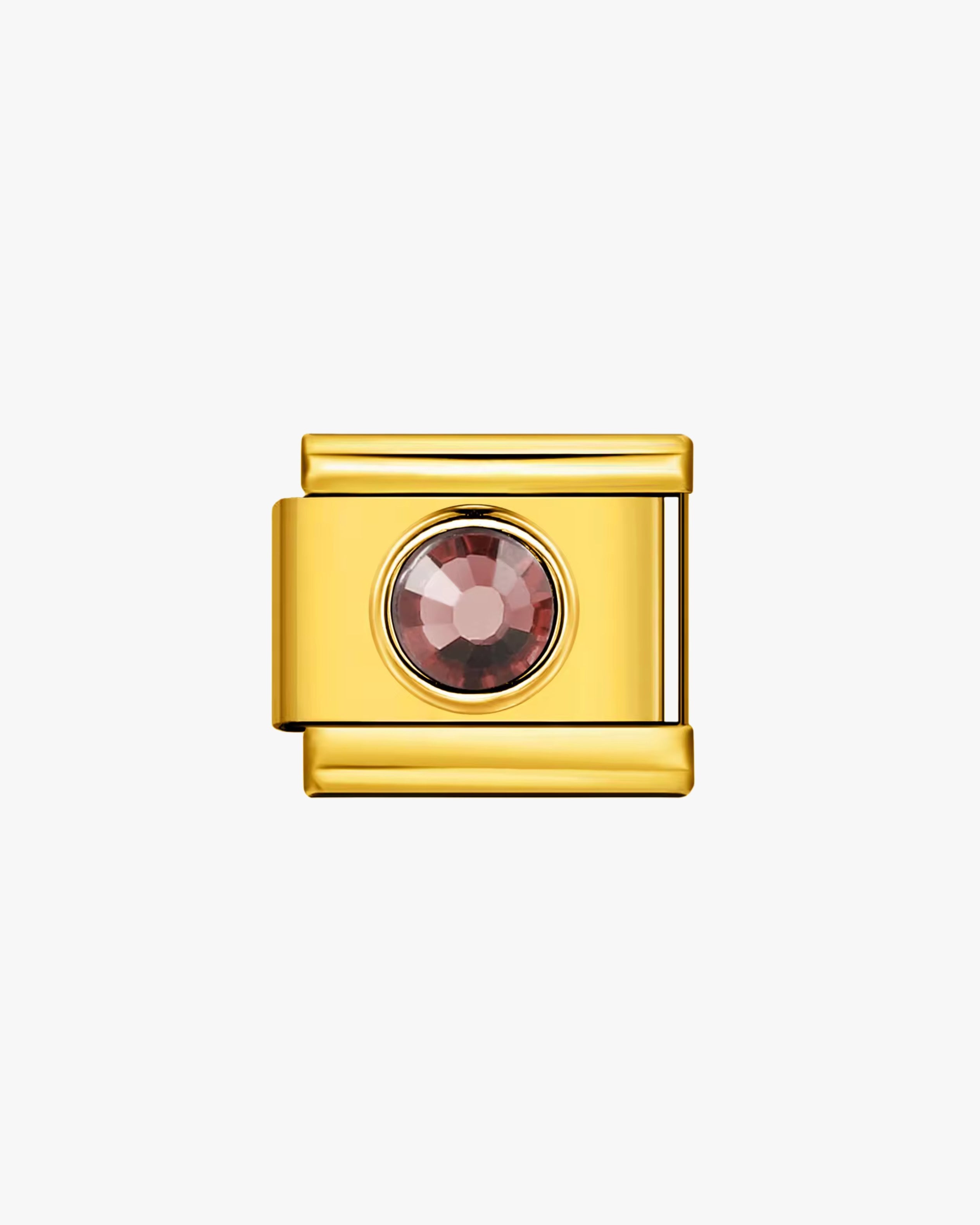 BROWN CRYSTAL CHARM - GOLD