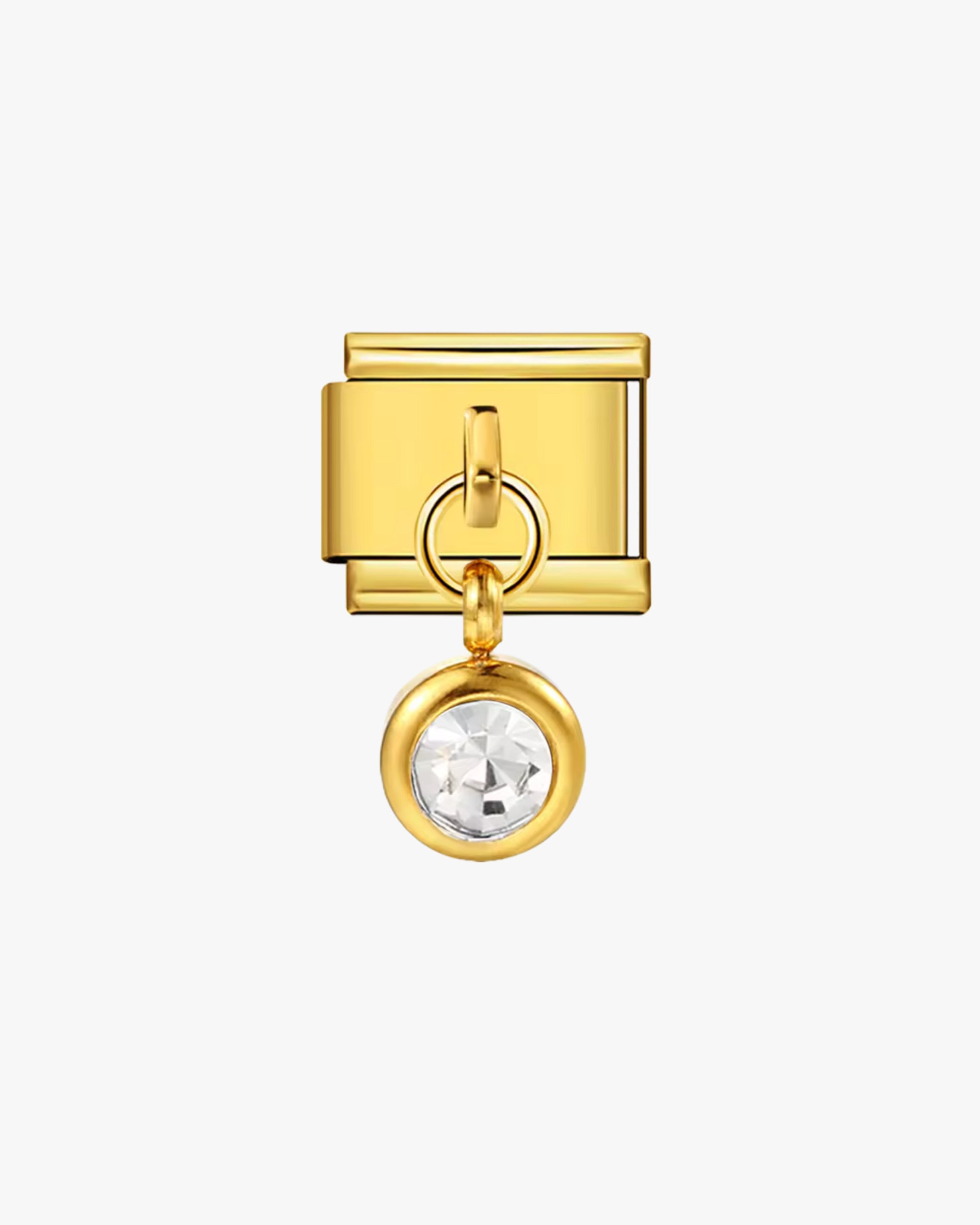 CLEAR LONG CHARM - GOLD