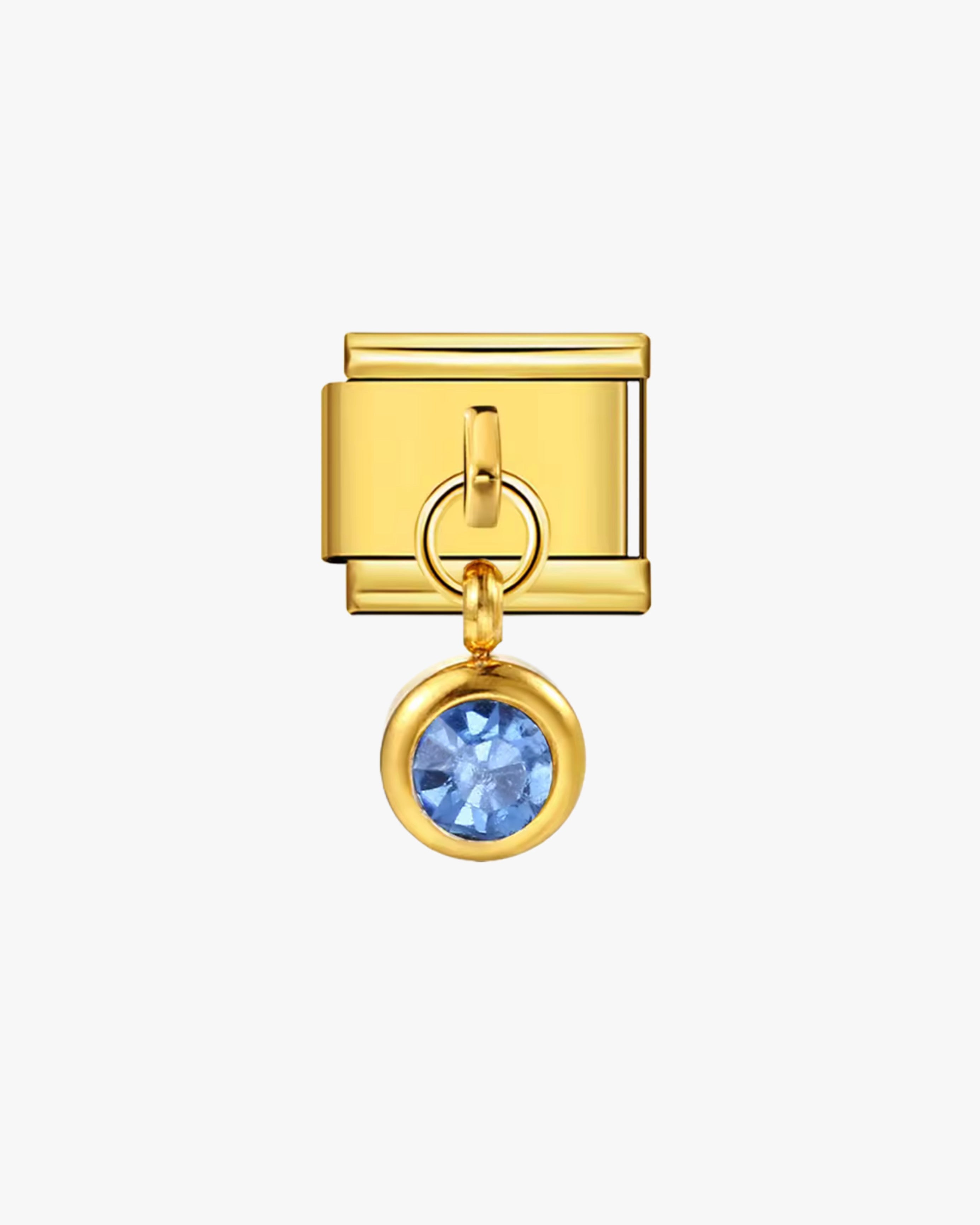 BLUE LONG CHARM - GOLD